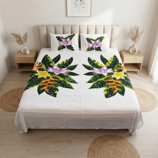 New Design Rayon Bedsheet Hand Painted Balinese Artisans